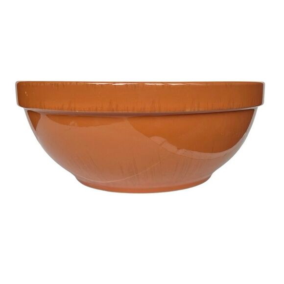 Tastefully Simple 9.5” Orange Serving Bowl - microwave safe dishwasher safe - Picture 4 of 8